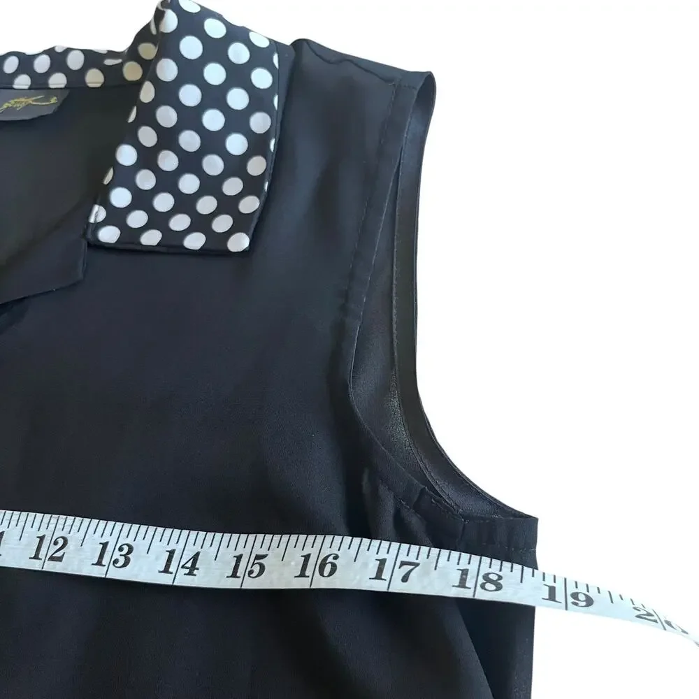 Gottex Black Sheer Sleeveless Bathing Suit Cover Up Tunic size M/ L